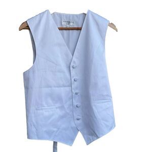 Vesuvio Napoli Men's Tuxedo Vest & Tie  prom wedding party XS White